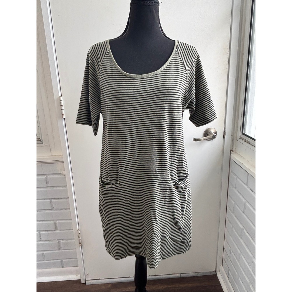 Rag and Bone Knit Striped Short Sleeve Mini Dress Small boho minimalist layered